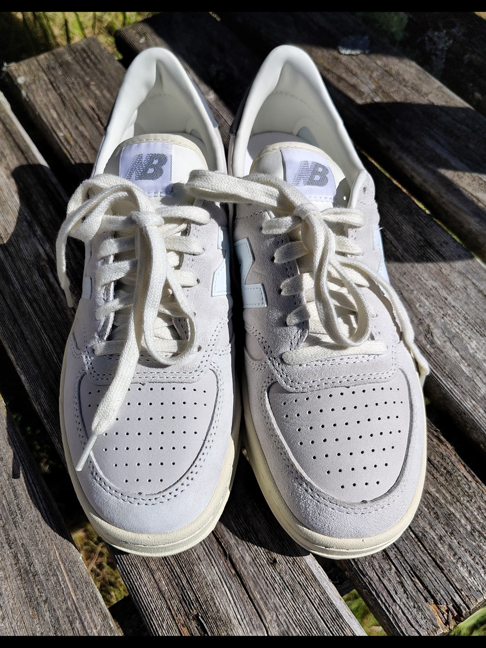 New Balance CT500PMG 500 Court Suede Sneakers Grey White Cream Men 7 Women 8.5